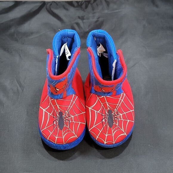 BRAND NEW MARVEL BOY'S SPIDER-MAN SLIPPER BOOTIES - Picture 3 of 13